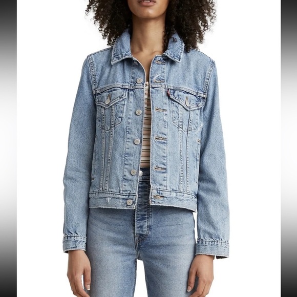 NWT Levi's Women's Original Denim Trucker Jacket SZ XS Light Wash - Picture 5 of 8